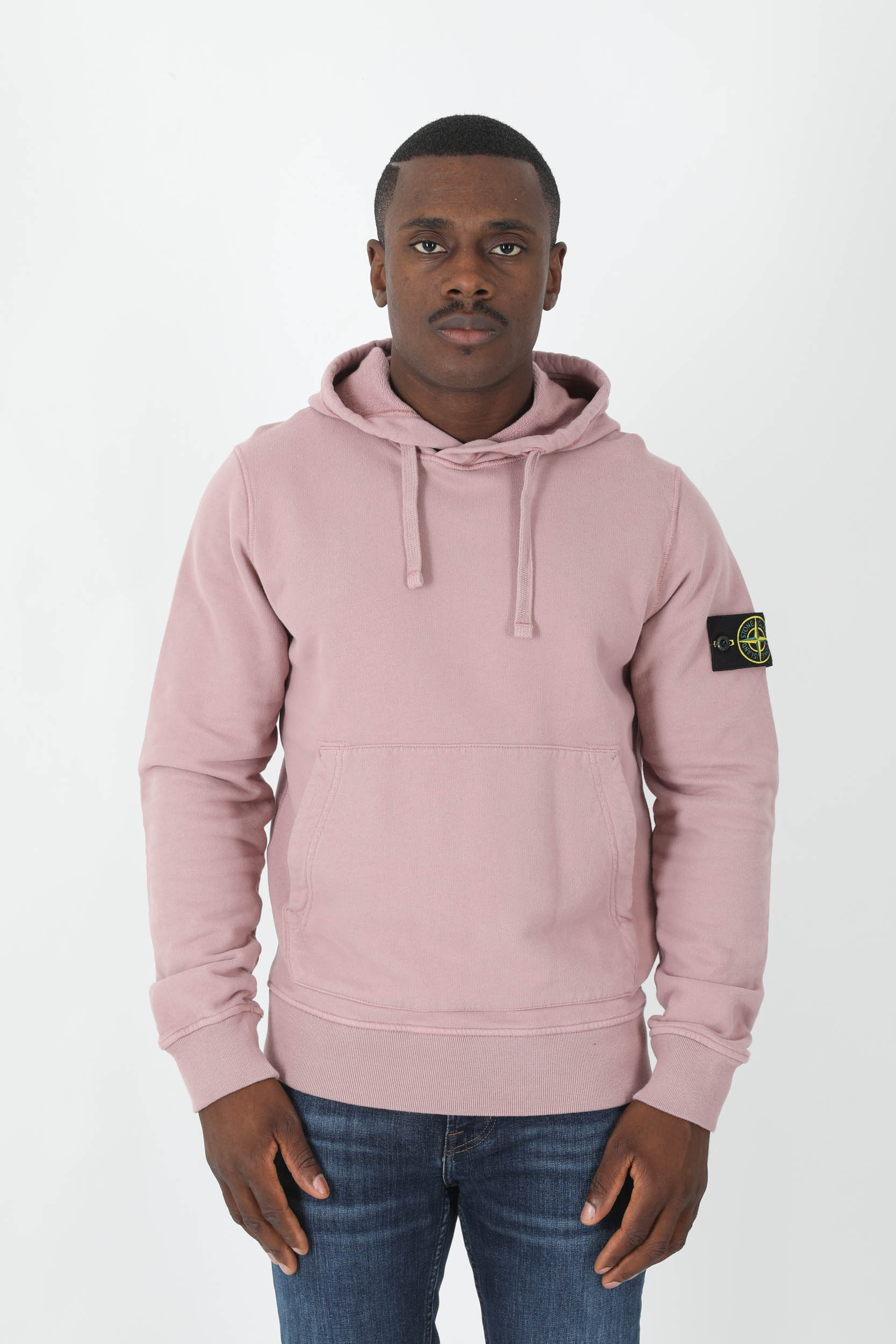 SWEAT A CAPUCHE STONE ISLAND ROSE 771564120-V0086