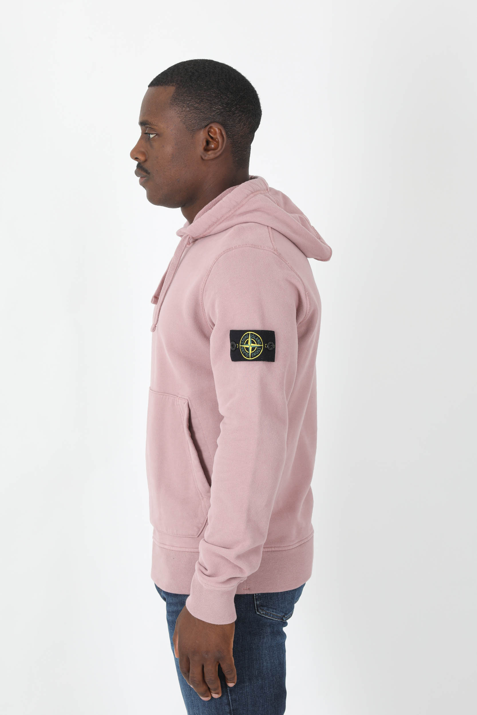 SWEAT A CAPUCHE STONE ISLAND ROSE 771564120-V0086