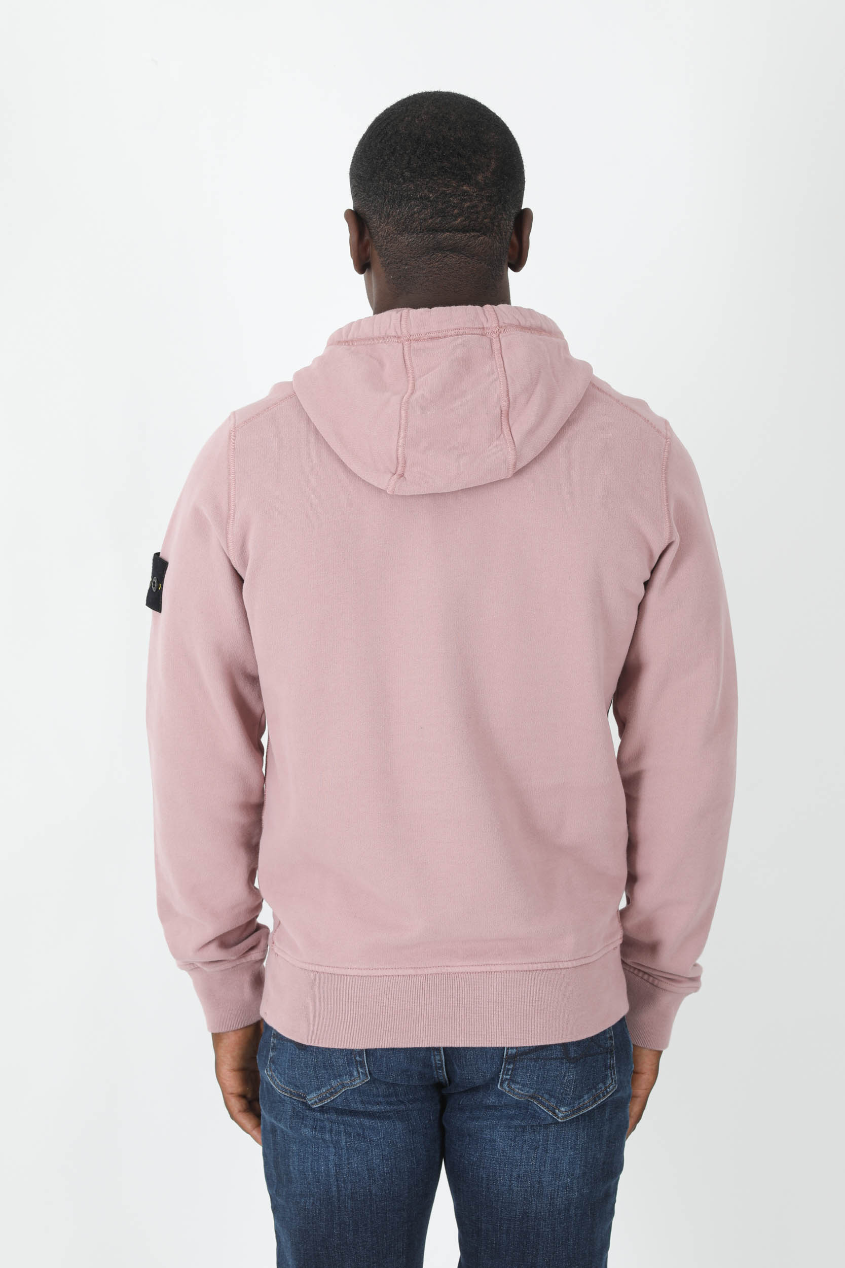 SWEAT A CAPUCHE STONE ISLAND ROSE 771564120-V0086