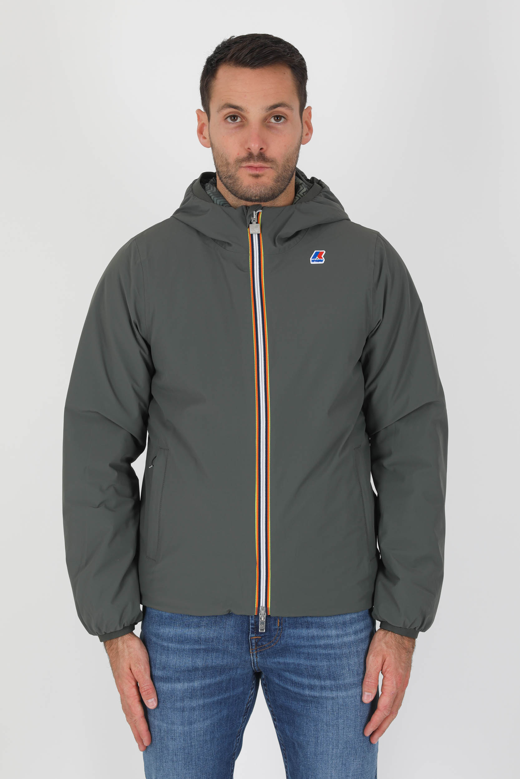 BLOUSON KWAY REVERSIBLE KAKI K111JLW-AF4