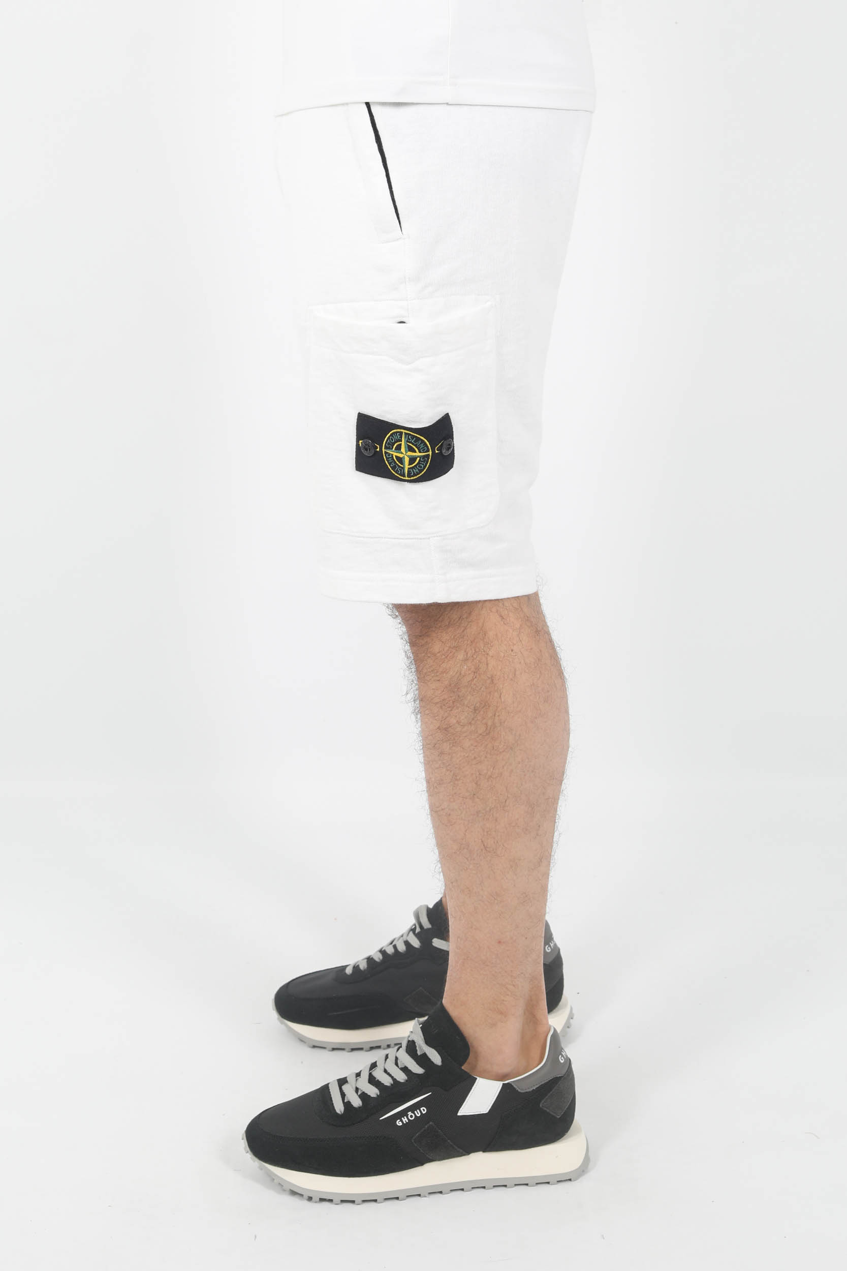 SHORT STONE ISLAND "OLD" BLANC 781564060-V0001