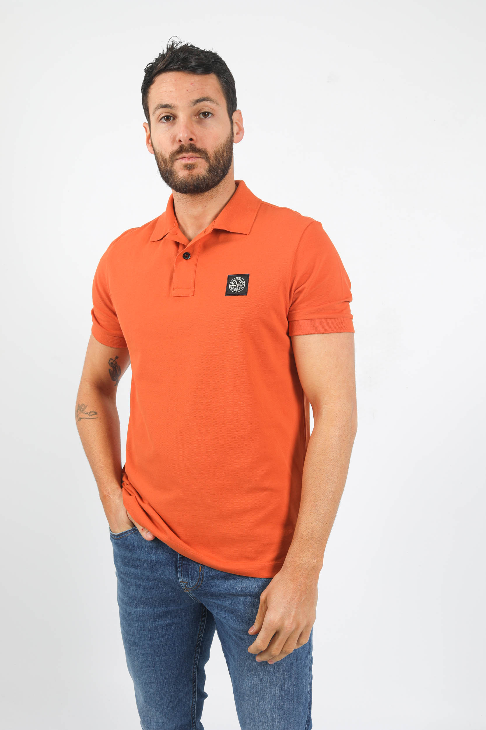 POLO STONE ISLAND ORANGE 78152SC17-V0073