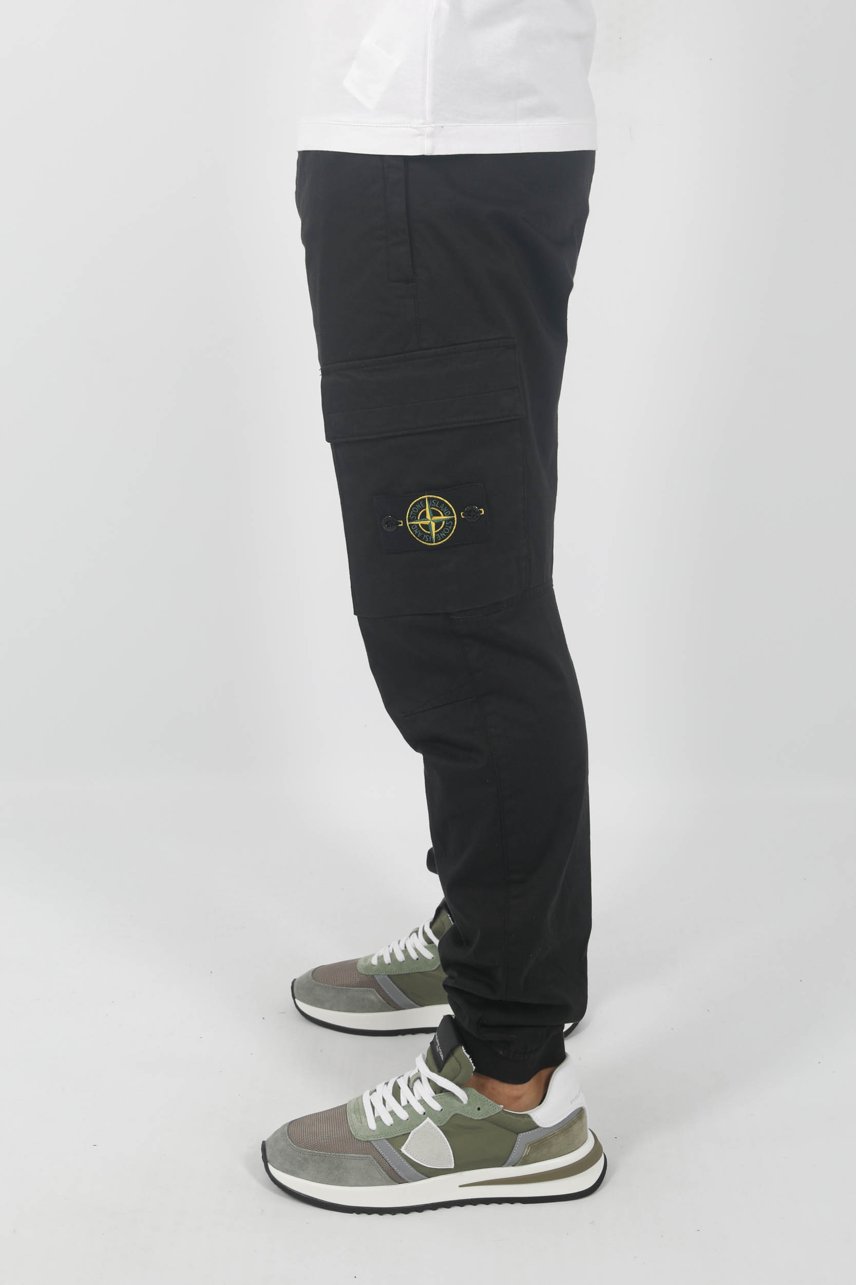 BAS DE JOGGING STONE ISLAND NOIR 791562620-V0029