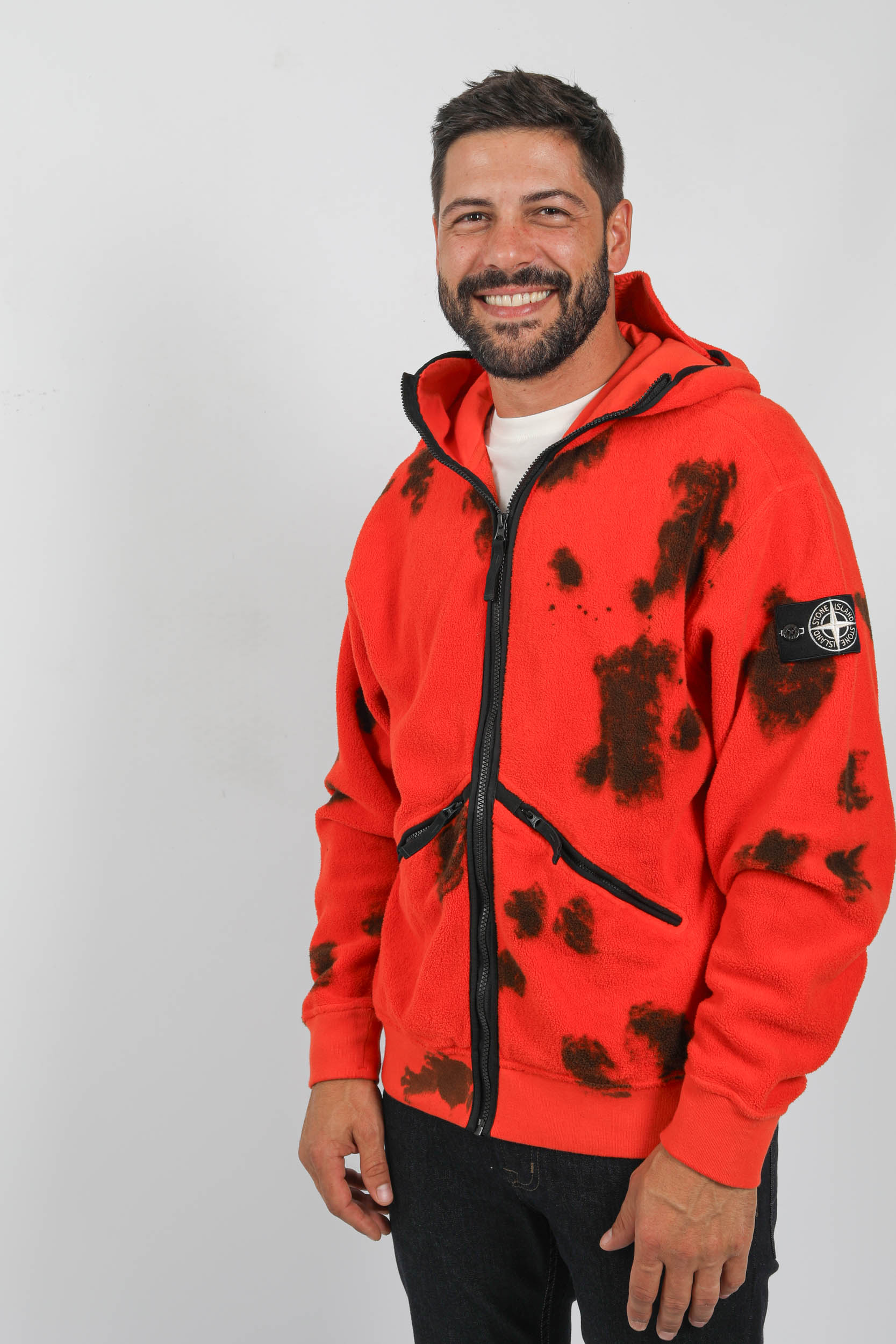 SWEAT POLAIRE STONE ISLAND ROUGE 7915658E4 V0037