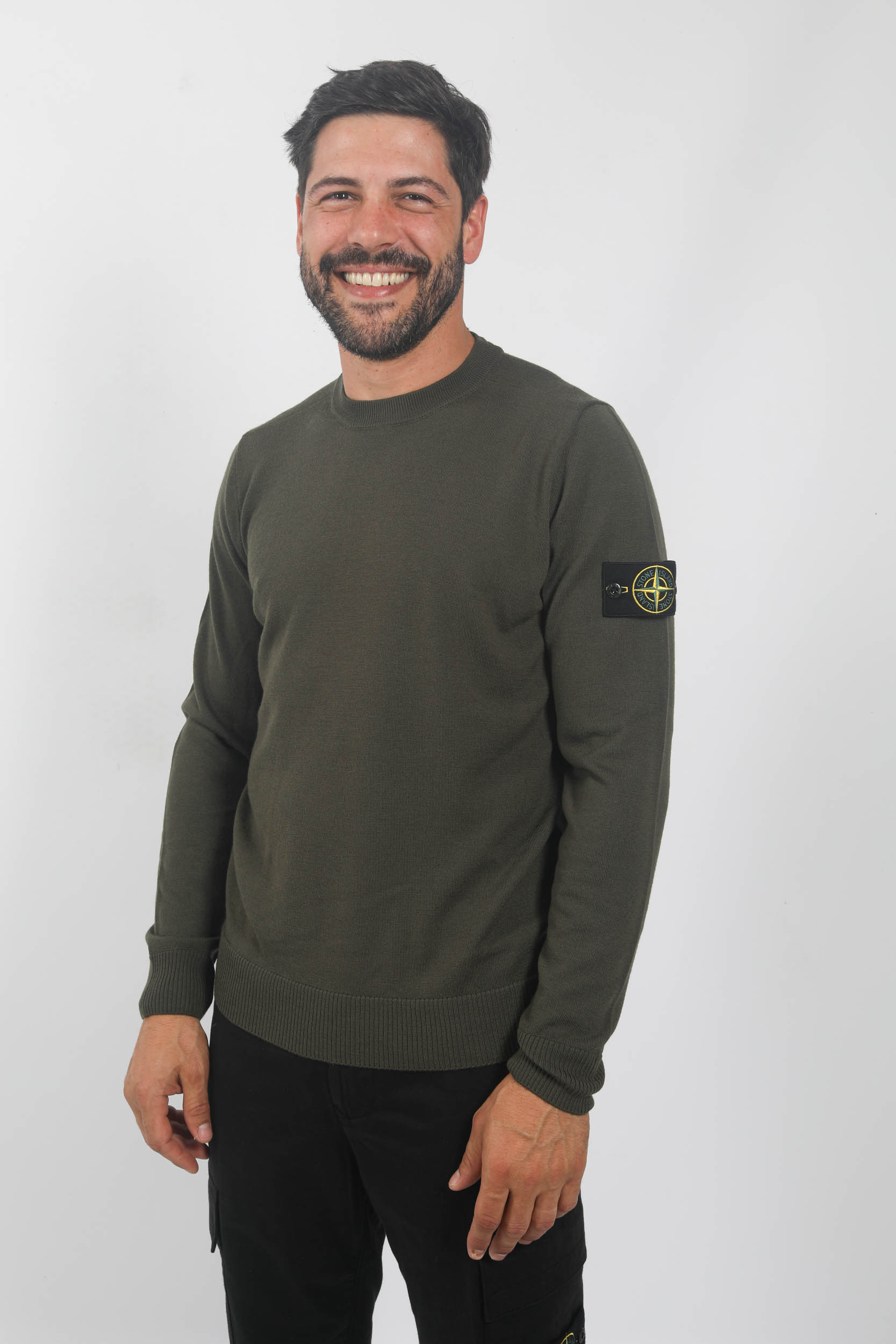 PULL MERINOS STONE ISLAND KAKI 7915510C4 V0058