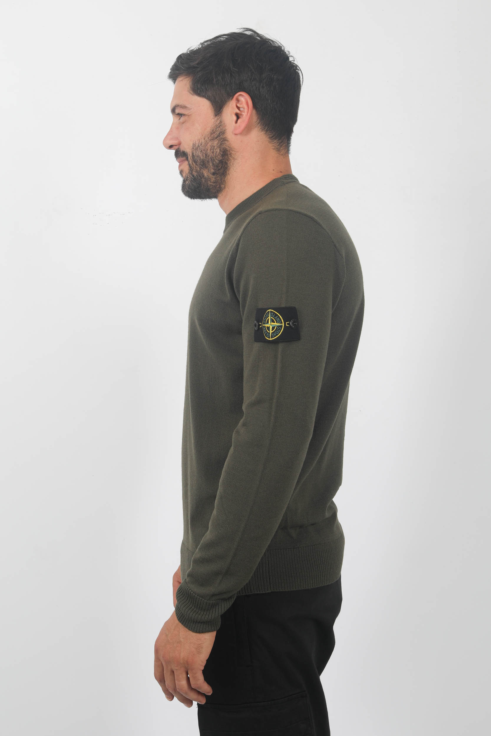 PULL MERINOS STONE ISLAND KAKI 7915510C4-V0058