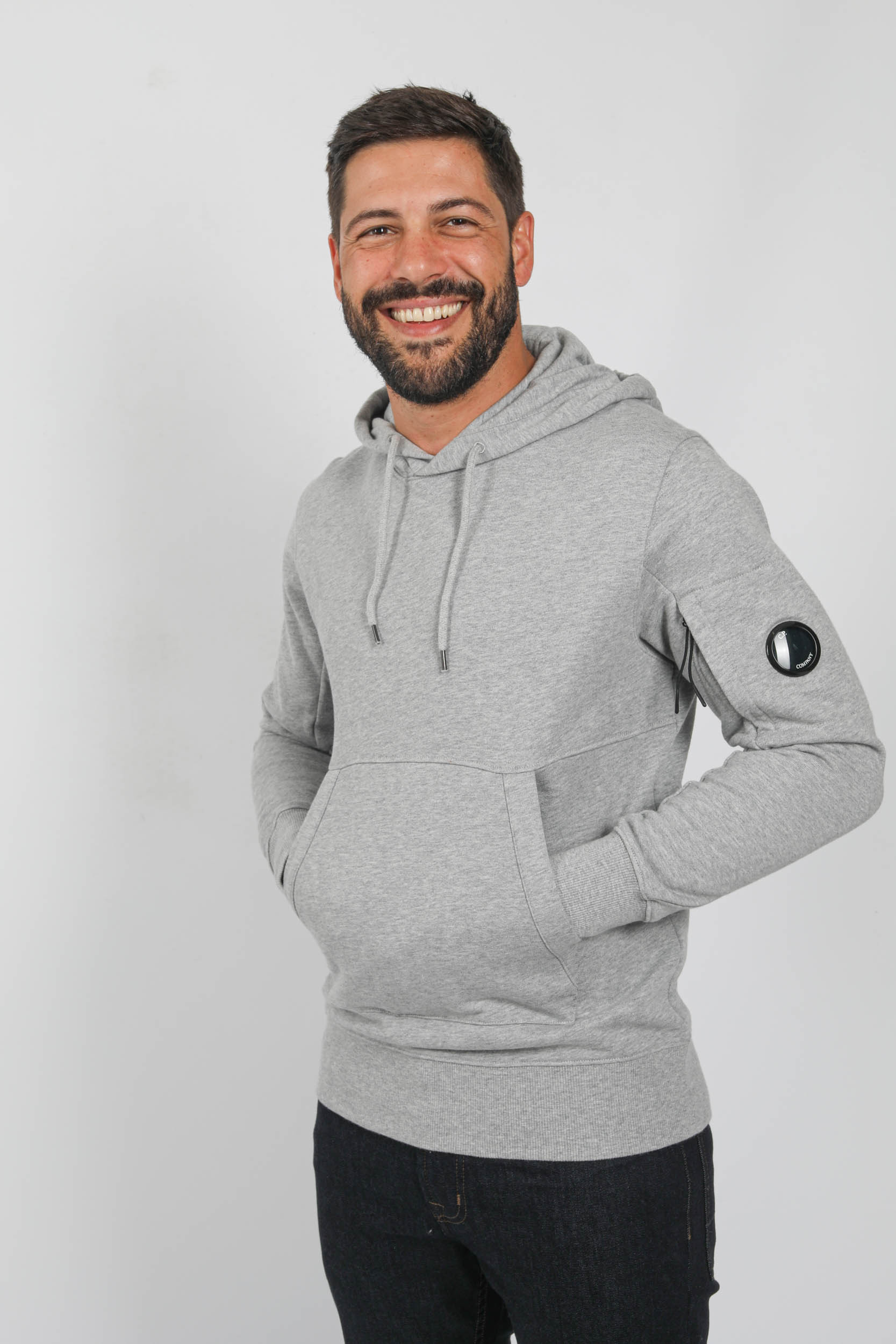 SWEAT A CAPUCHE C.P COMPANY GRIS S023A-M93