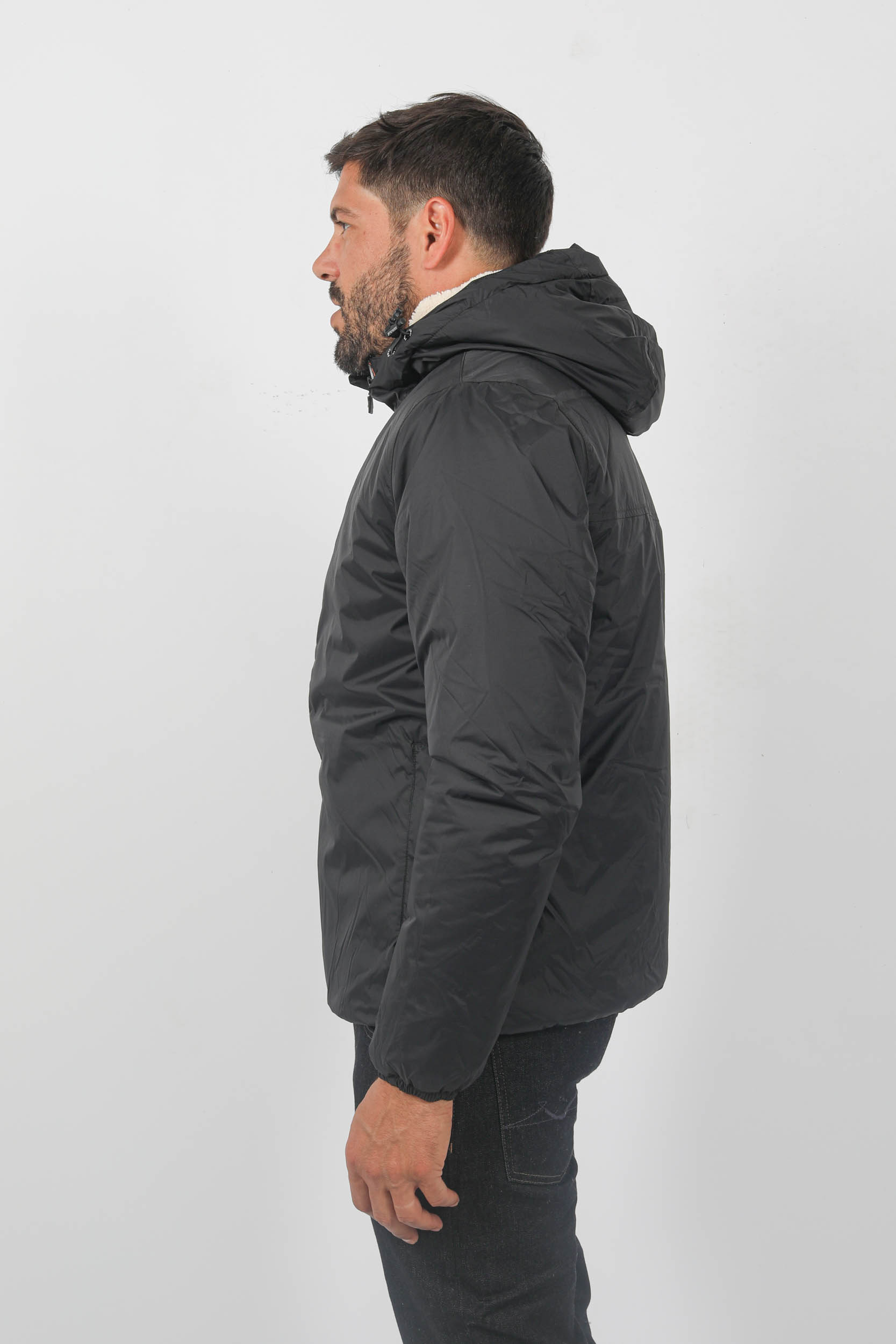 BLOUSON KWAY DOUBLE POLAIRE NOIR K3118TW-USY