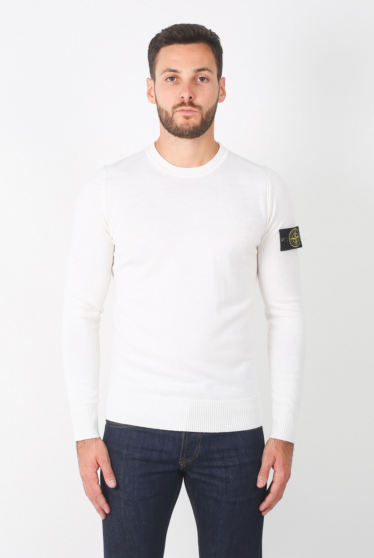 PULL STONE ISLAND BLANC 6915524C4V0001