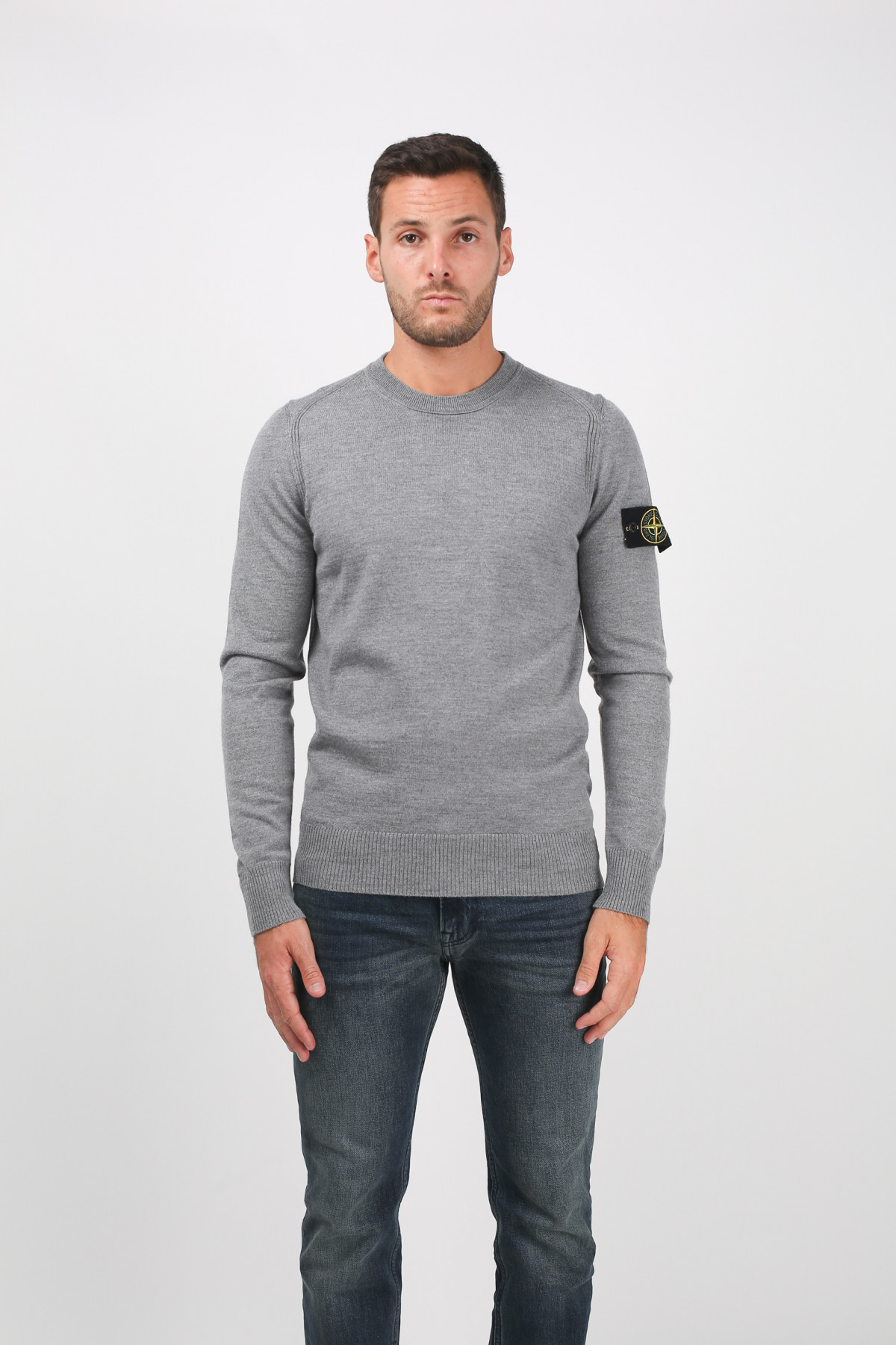 PULL STONE ISLAND GRIS 6915524C4V0061