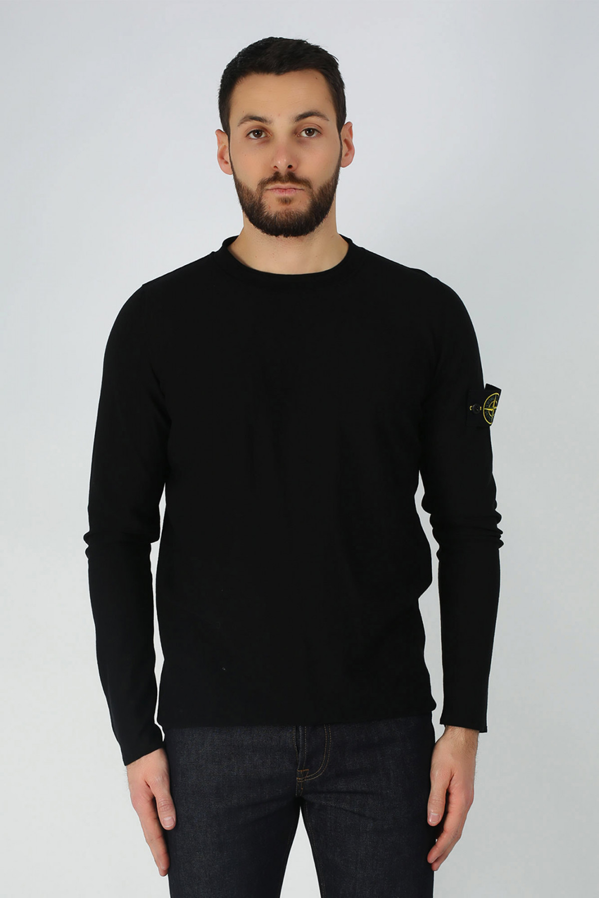 PULL STONE ISLAND NOIR 7015526A9V0029