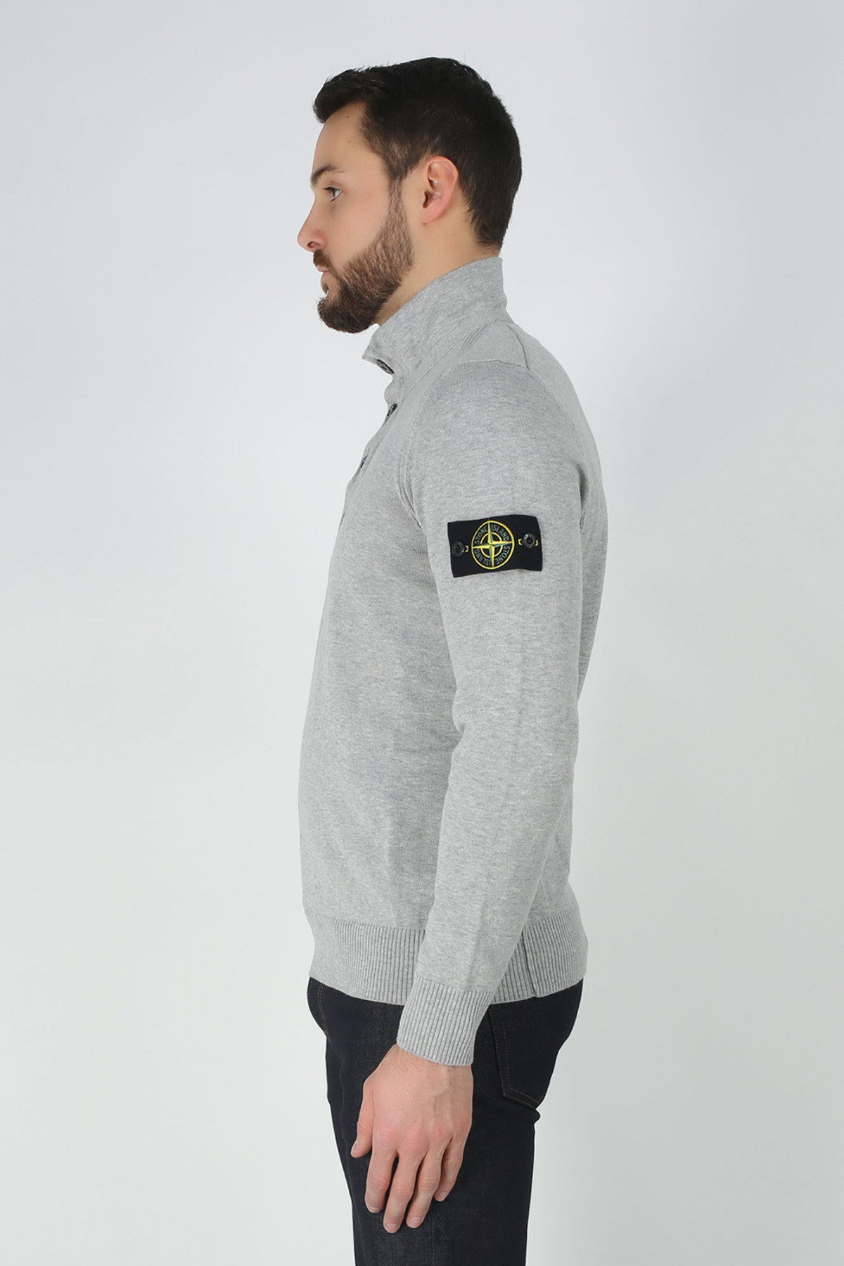 PULL STONE ISLAND GRIS 7015519B2V1064