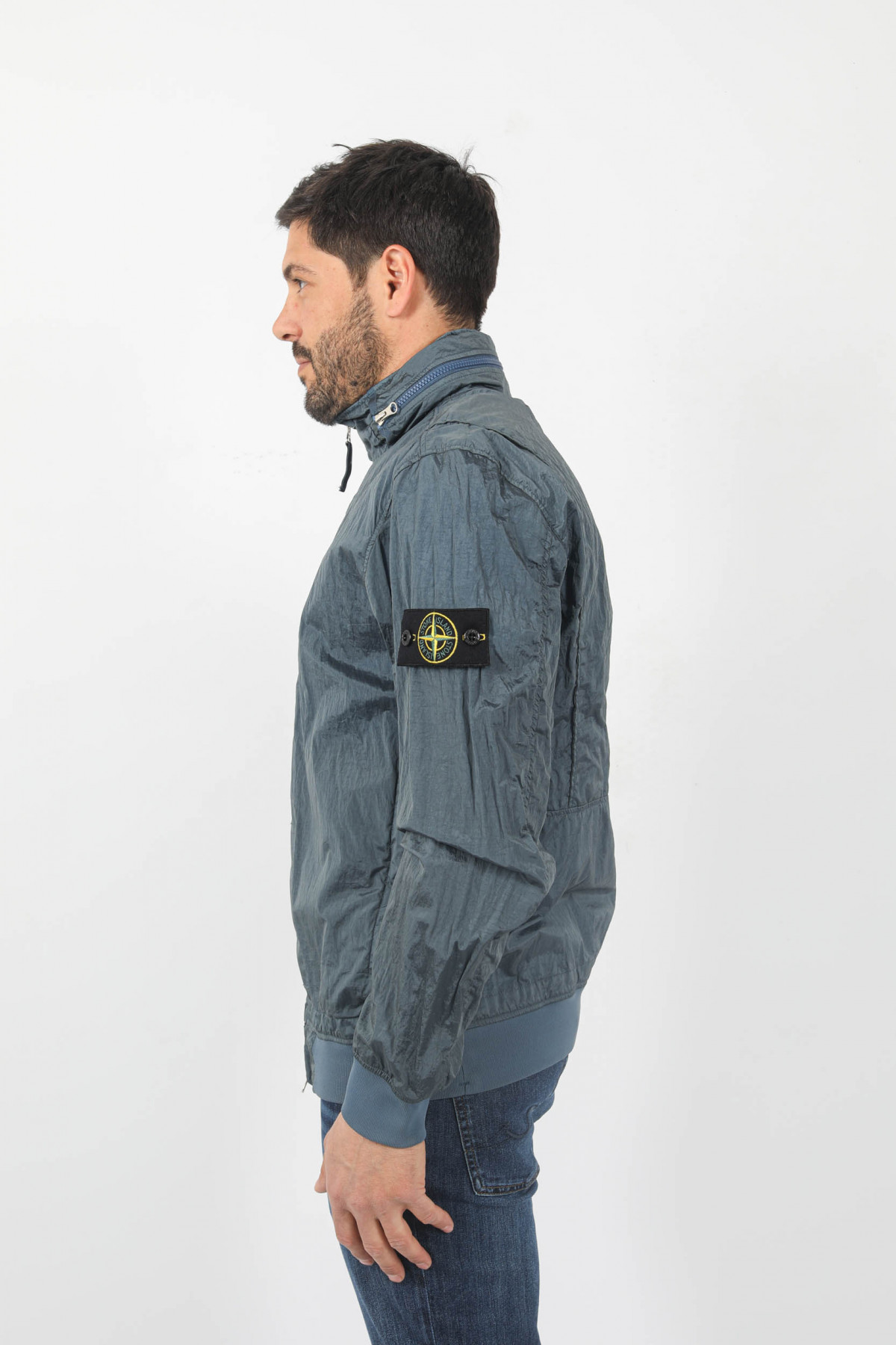 Blouson Stone Island Nylon Metal Bleu V