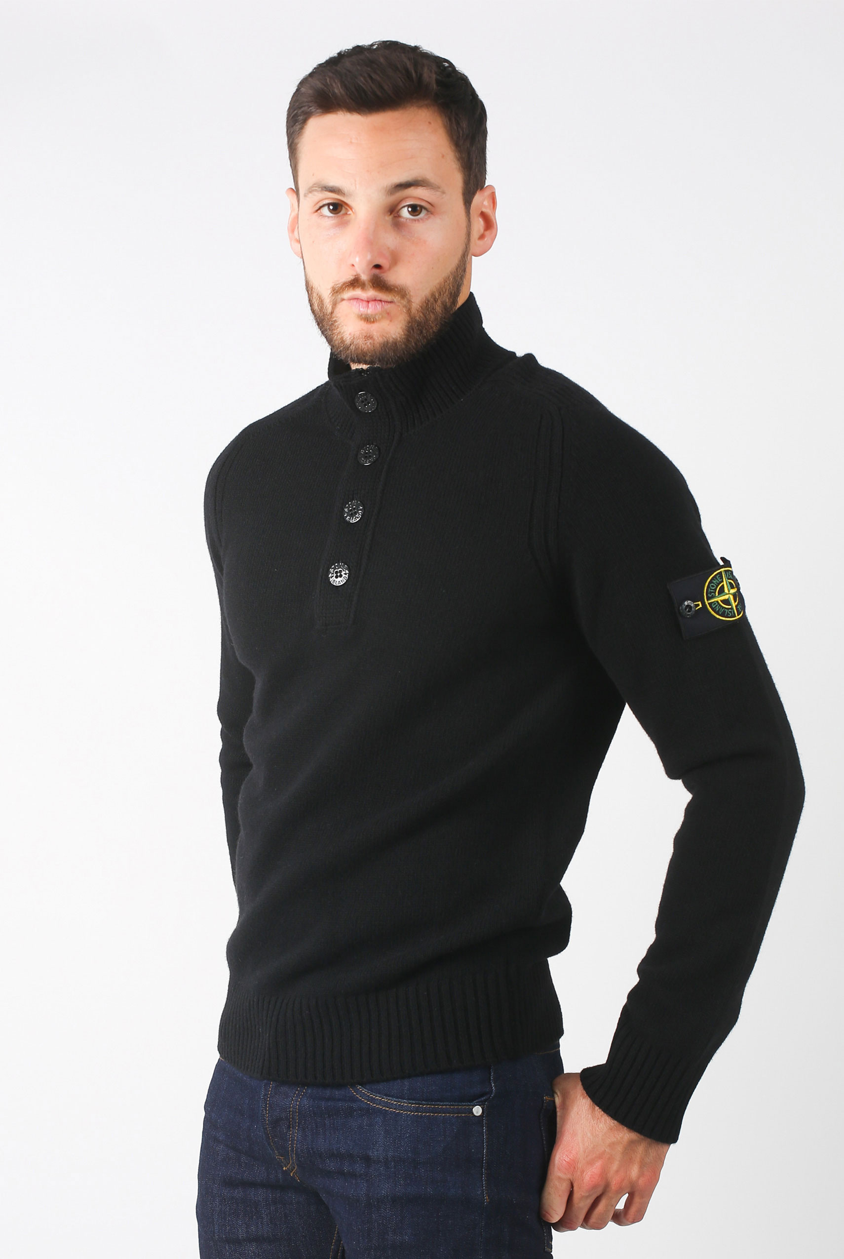 PULL STONE ISLAND NOIR 6915532A3V0029