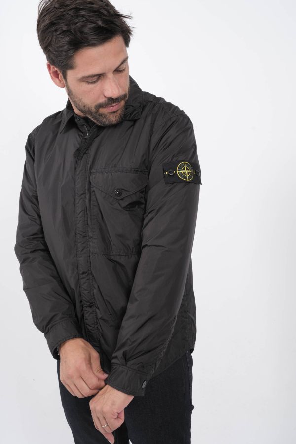 Produit BLOUSON SURECHEMISE STONE ISLAND NYLON NOIR 8115Q0123-V0029