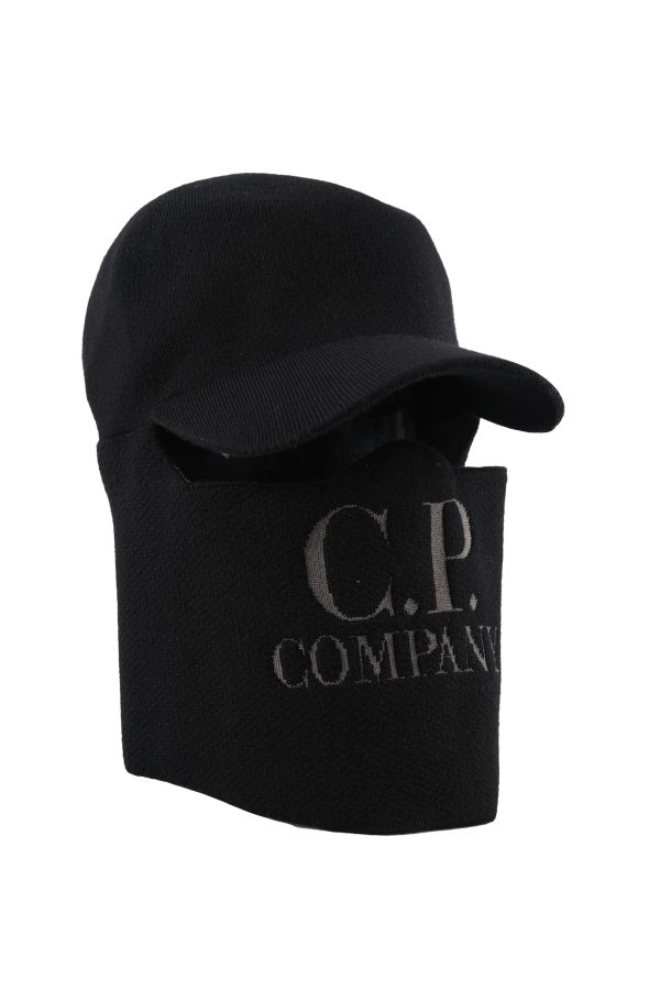 Produit BONNET C.P COMPANY A VISIERE EN LAINE MERINOS NOIR C298A-999