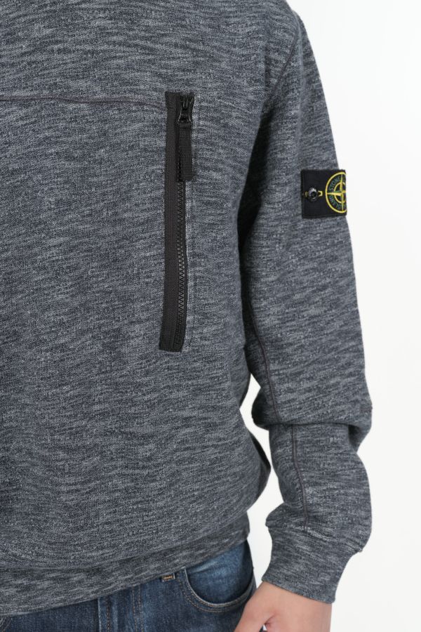 Produit SWEAT STONE ISLAND COLO ROND COTON MOULINE GRIS 811565338-V0062