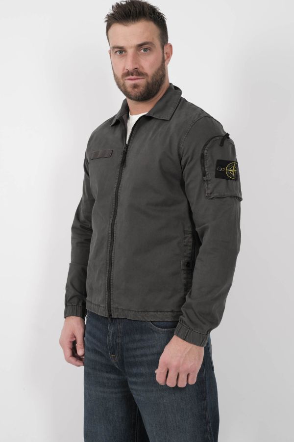 Produit SURCHEMISE STONE ISLAND A ZIP GRIS S151203S04-V0165