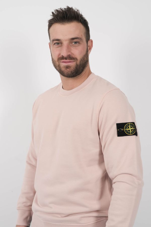 Produit SWEAT STONE ISLAND COL ROND ROSE S156144S51-V0082