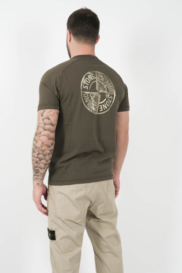 Produit TEE-SHIRT STONE ISLAND LOGO DOS KAKI S152120S80-V0054