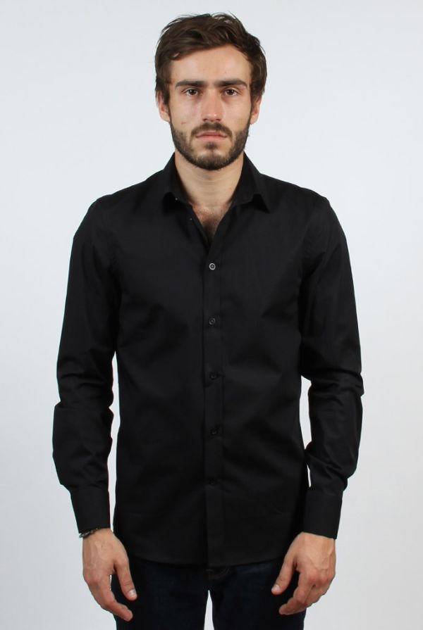 Produit CHEMISE FILIPPA K NOIR MAN PAUL STRETCH SHIRT BLACK 22844-1433